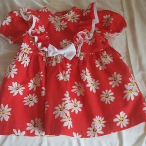 Red Dress with Daisies